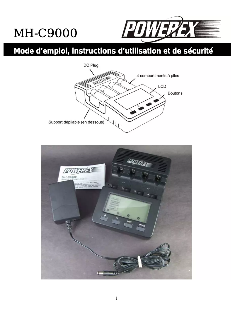 Image de la première page du manuel de l'appareil MH-C9000