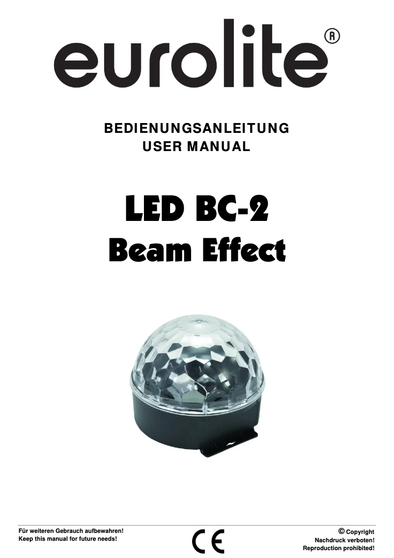 Page 1 de la notice Manuel utilisateur Eurolite LED BC-2