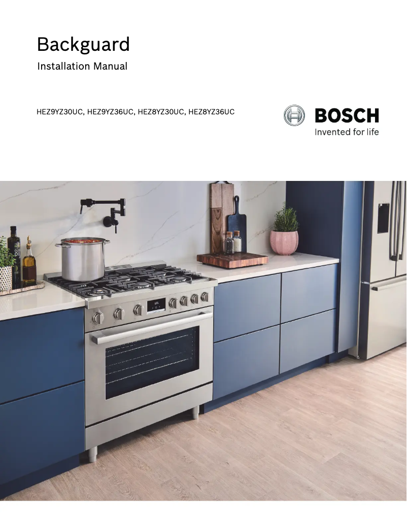 Page 1 de la notice Manuel utilisateur Bosch HEZ8YZ30UC