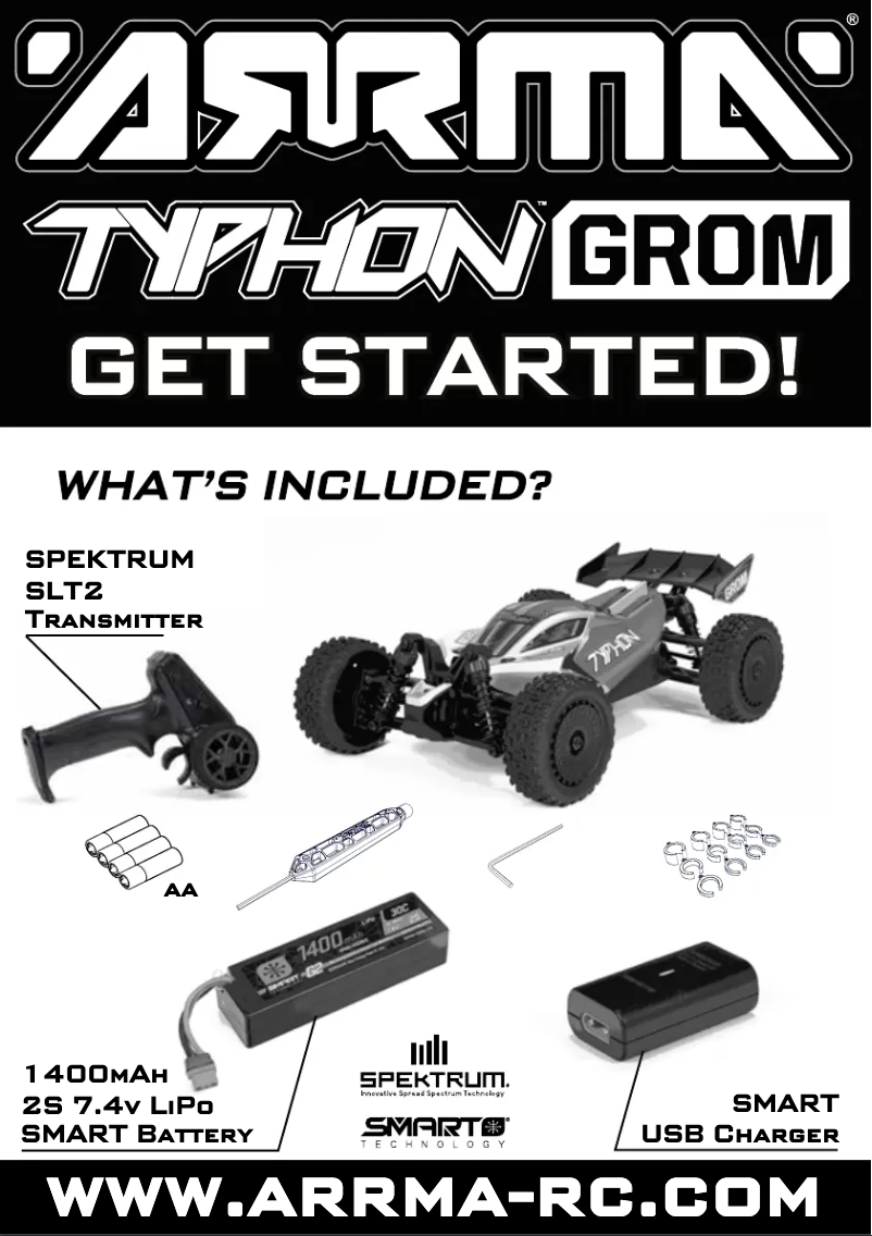 Page n°1 - Manuel utilisateur ARRMA Typhon Grom