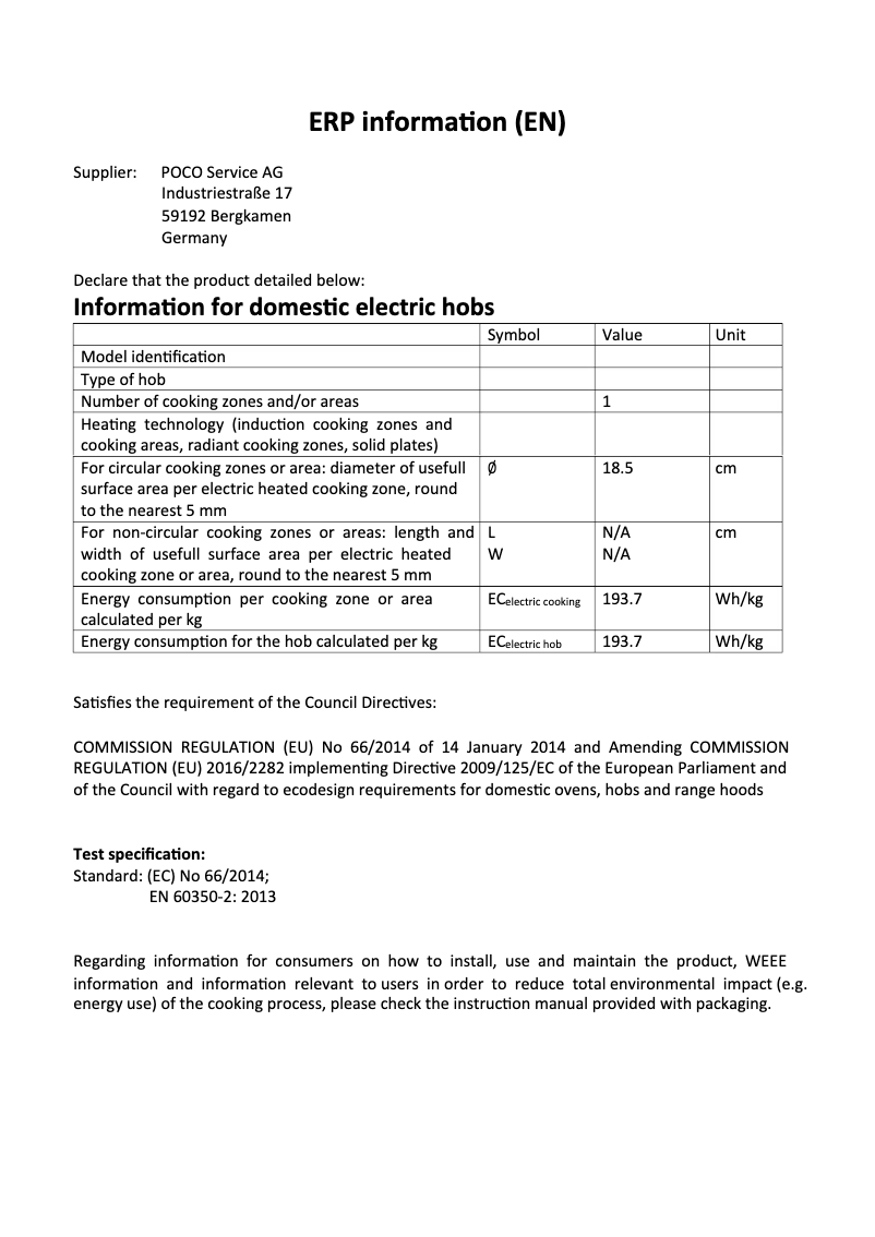 Page n°1 - Fiche technique Emerio IP-111233.2