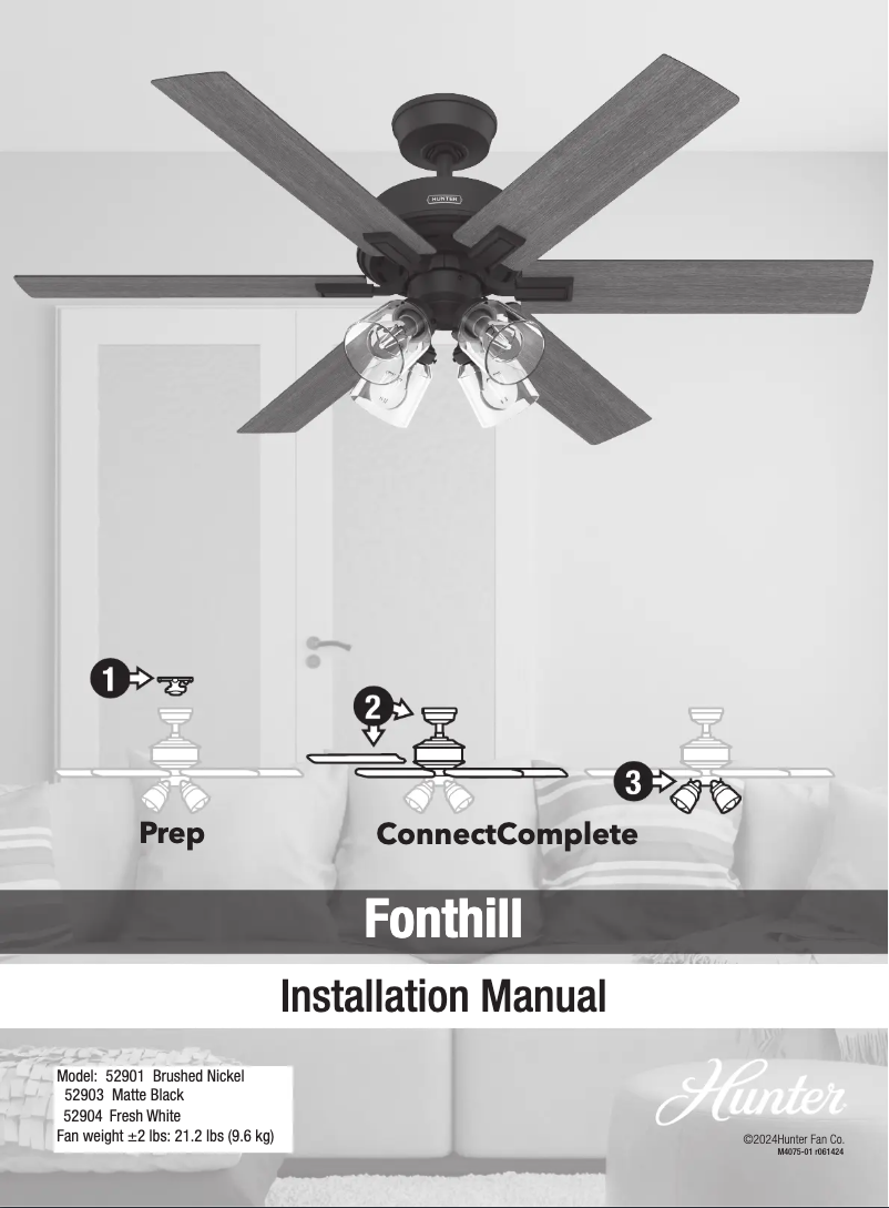 Page 1 de la notice Manuel utilisateur Hunter Fonthill