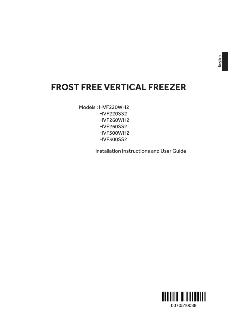 Image de la première page du manuel de l'appareil HVF300SS2