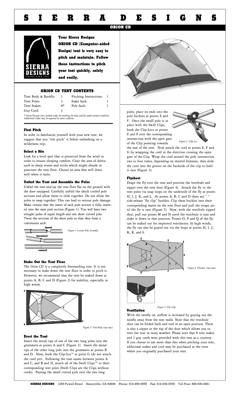 Página 1 del manual Manual de usuario Sierra Designs Orion CD