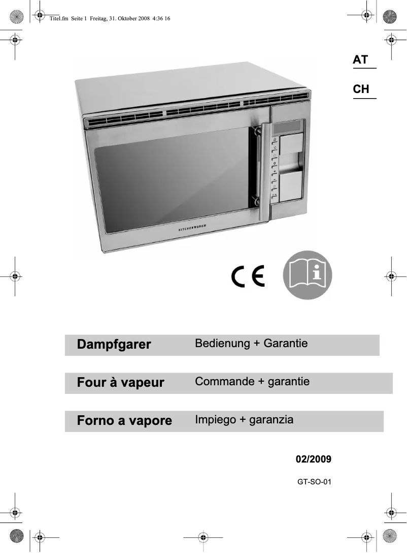 Page 1 de la notice Manuel utilisateur Kitchenware GT-SO-01