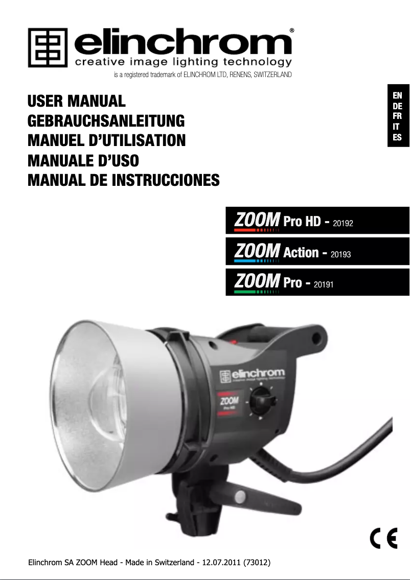 Image de la première page du manuel de l'appareil Zoom Pro