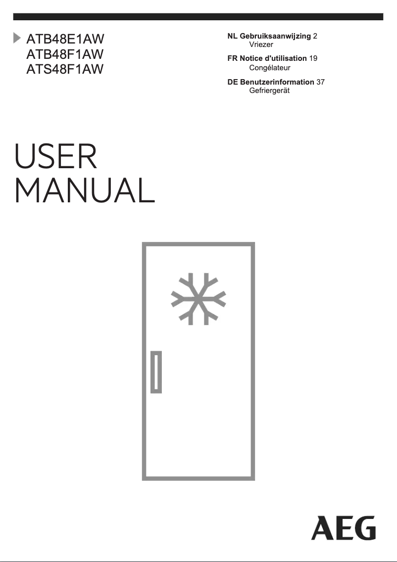 Page 1 de la notice Manuel utilisateur AEG ATS48F1AW