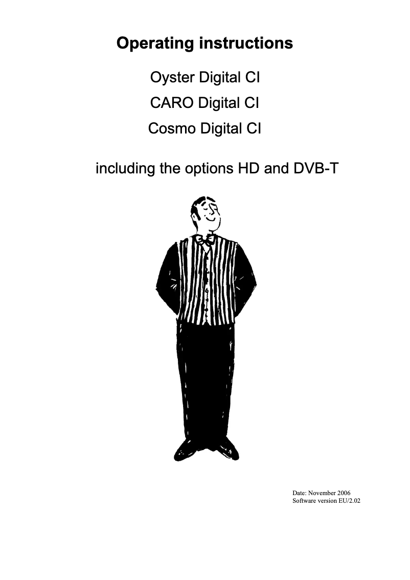 Image de la première page du manuel de l'appareil Cosmo CI