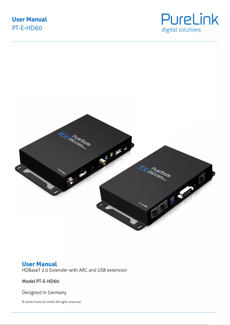 Image de la première page du manuel de l'appareil PT-E-HD60