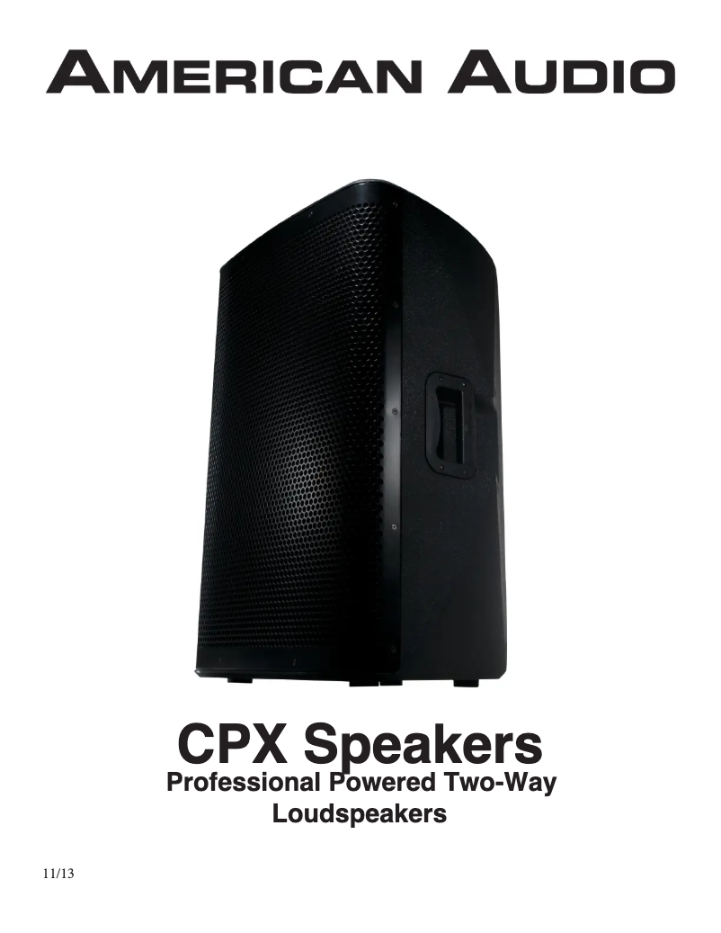 Page n°1 - Manuel utilisateur Adj CPX 10A