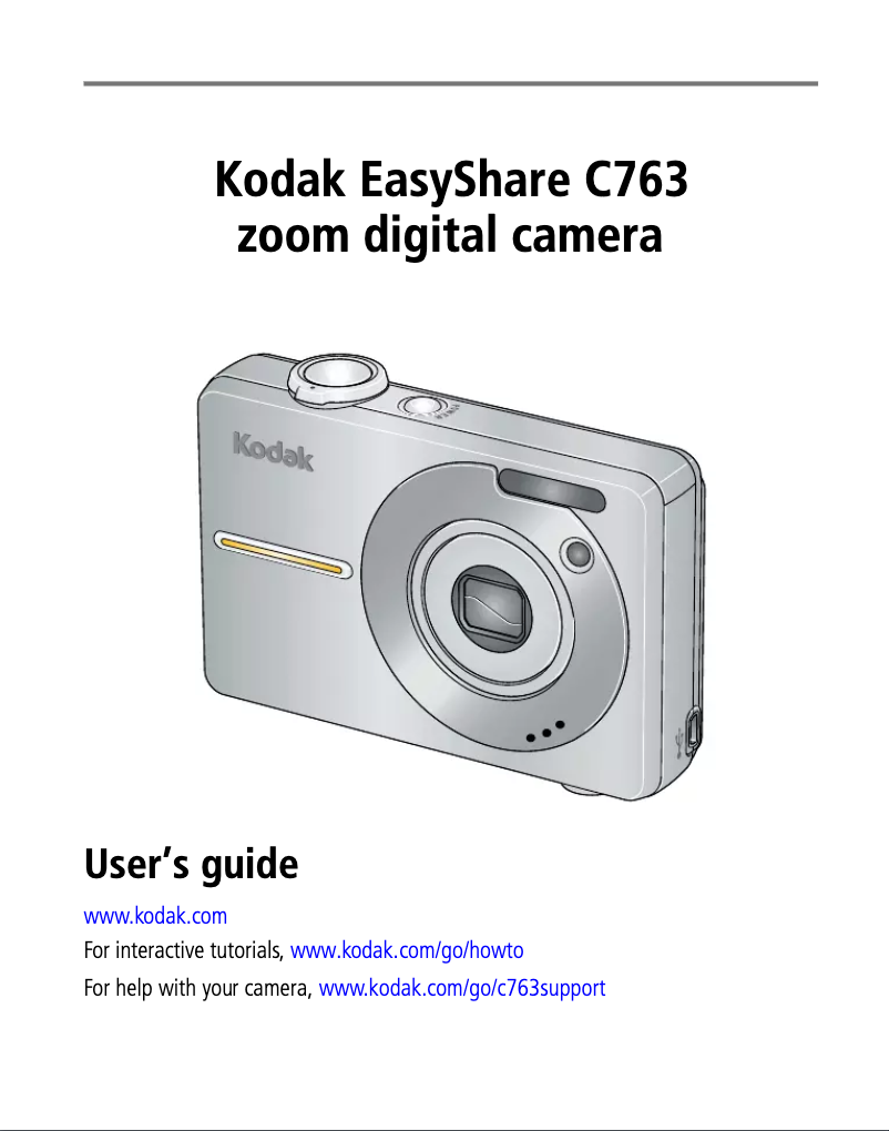 Page 1 de la notice Manuel utilisateur Kodak EasyShare C763