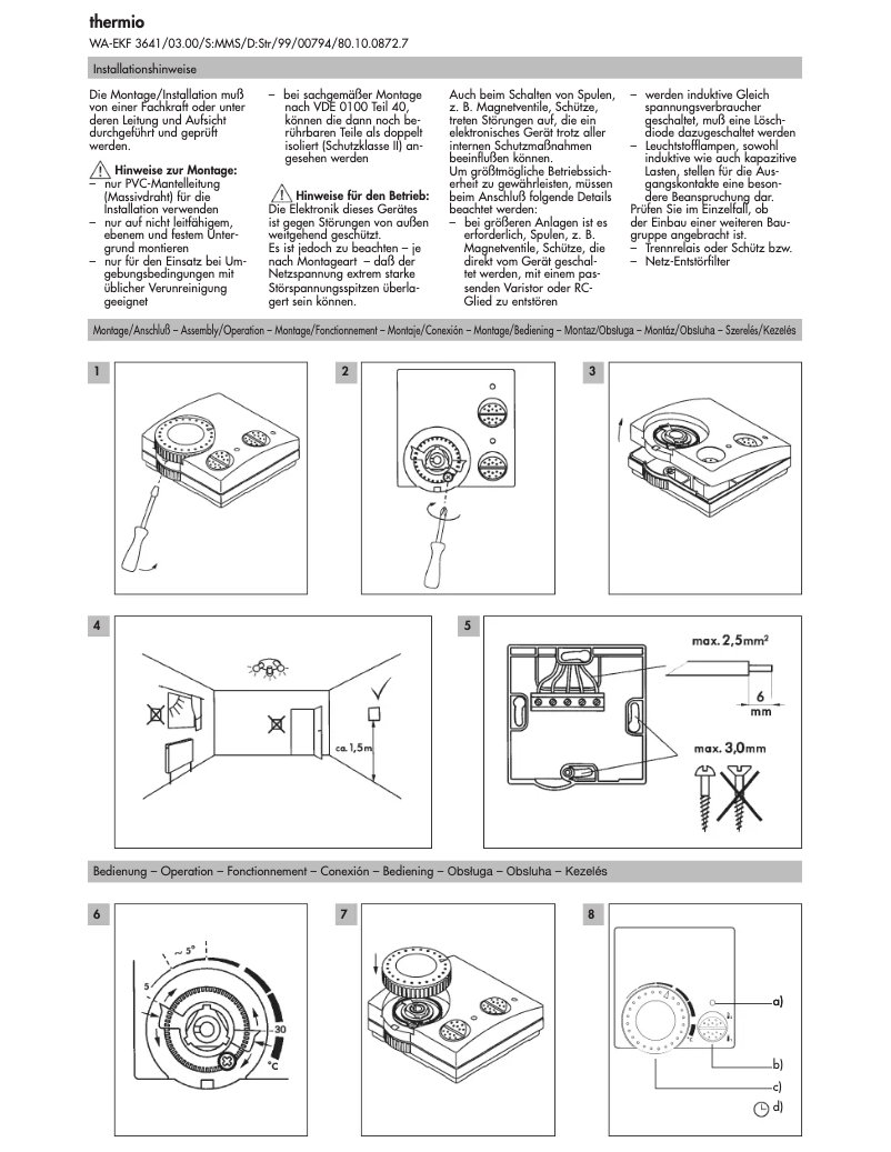 Page 1 de la notice Manuel utilisateur Grässlin Thermio 102