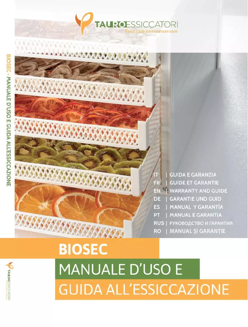 Image de la première page du manuel de l'appareil Biosec Domus B5
