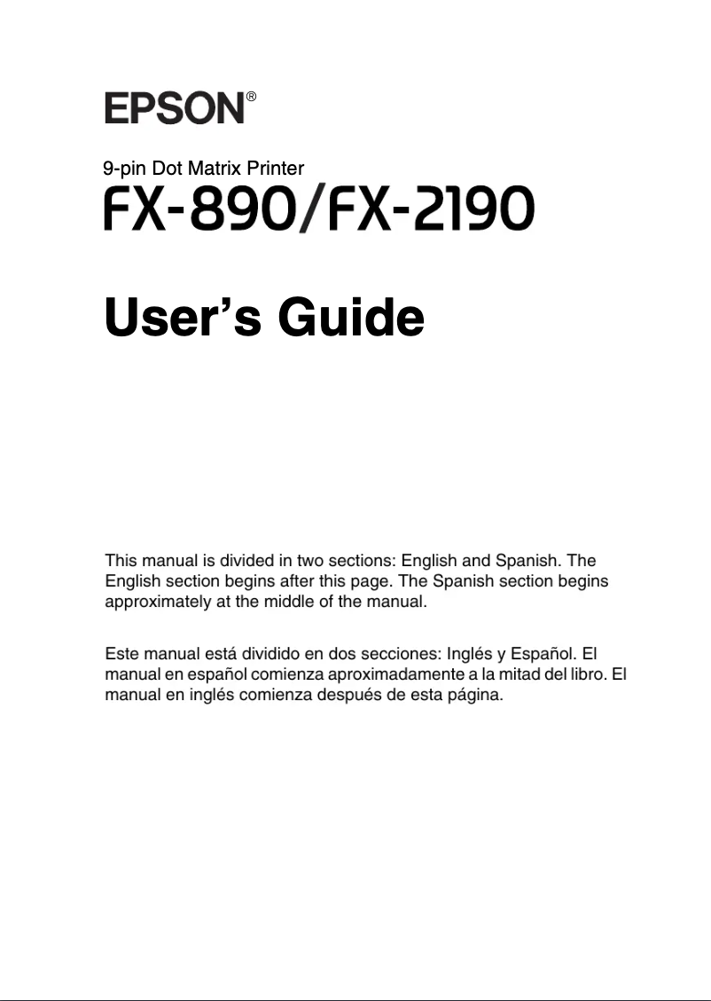 Image de la première page du manuel de l'appareil FX-2190