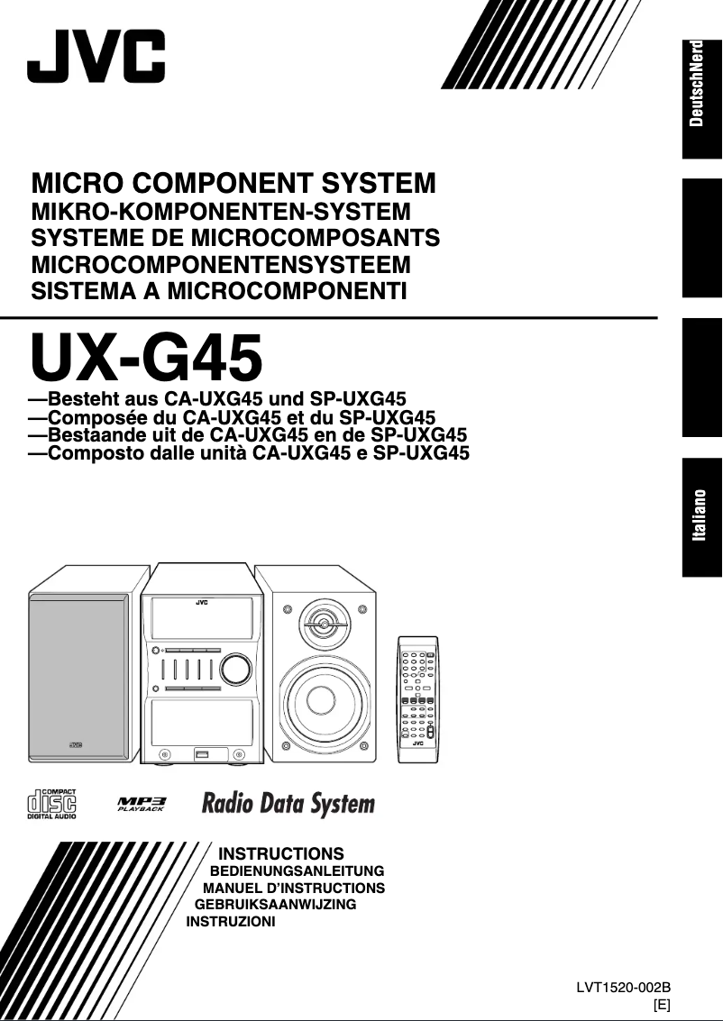 Image de la première page du manuel de l'appareil UX-G45