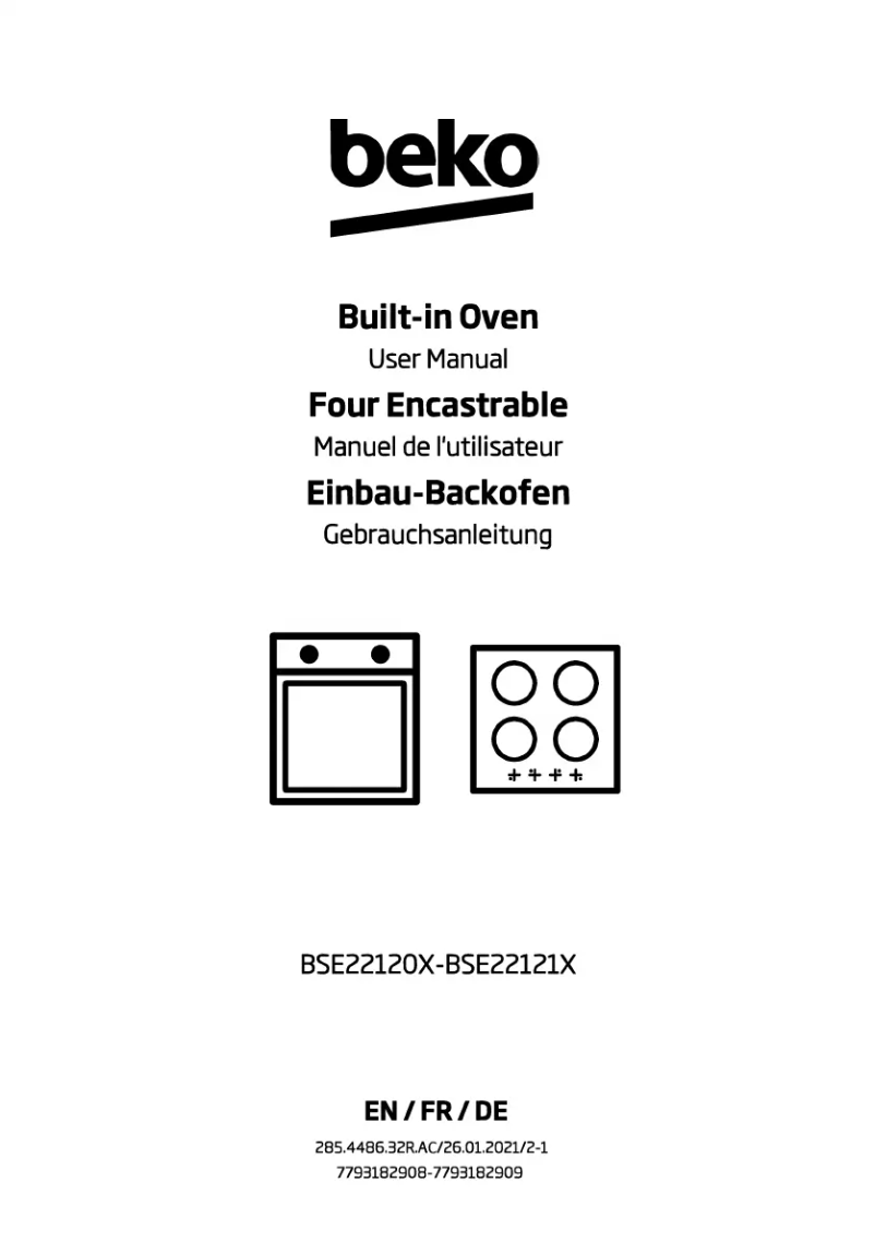 Page n°1 - Manuel utilisateur Beko BSE22121X