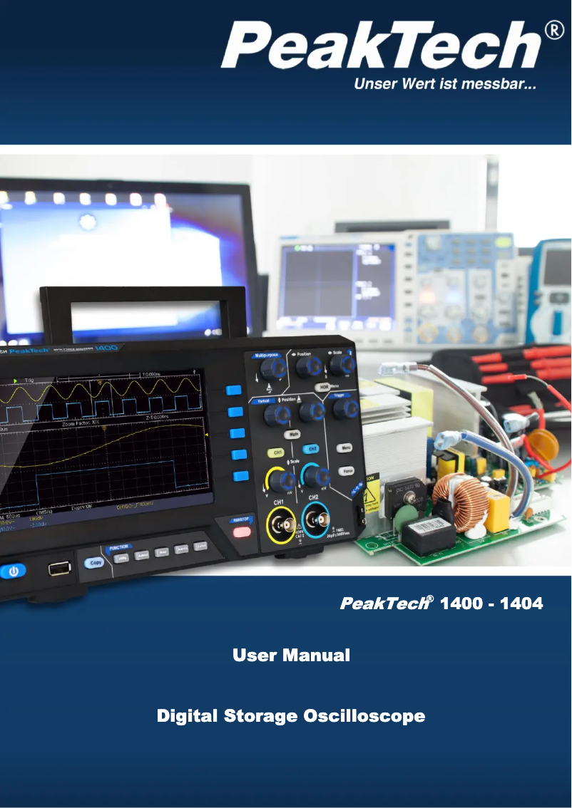 Page n°1 - Manuel utilisateur PeakTech 1404