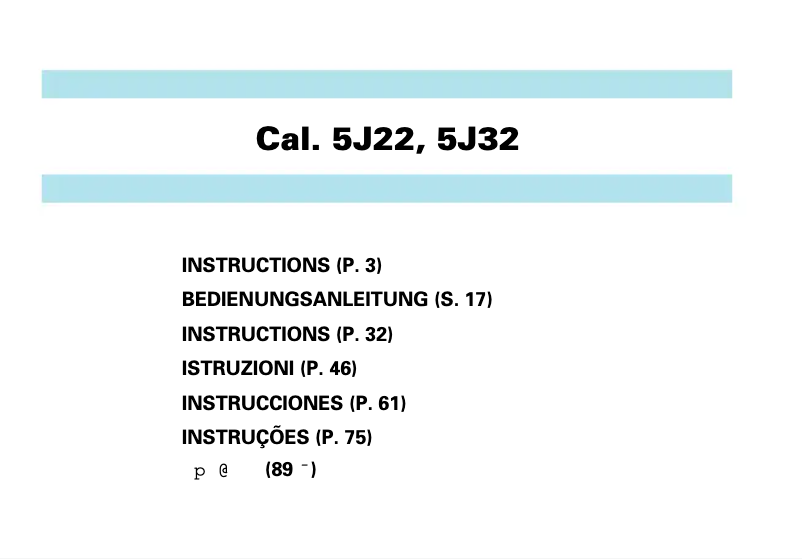 Image de la première page du manuel de l'appareil 5J32