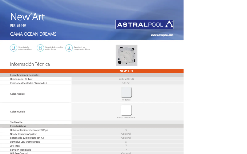 Page 1 de la notice Manuel utilisateur AstralPool New’Art