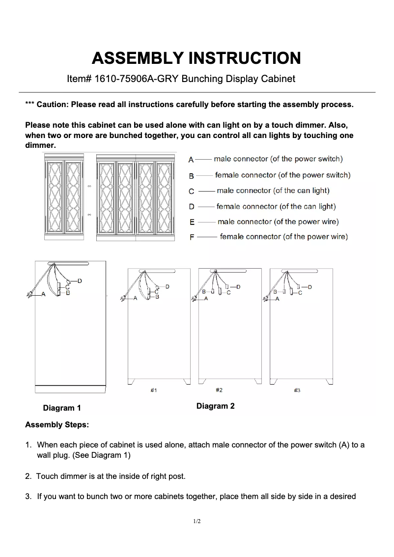 Page n°1 - Manuel utilisateur Hooker 1610-75906-WH