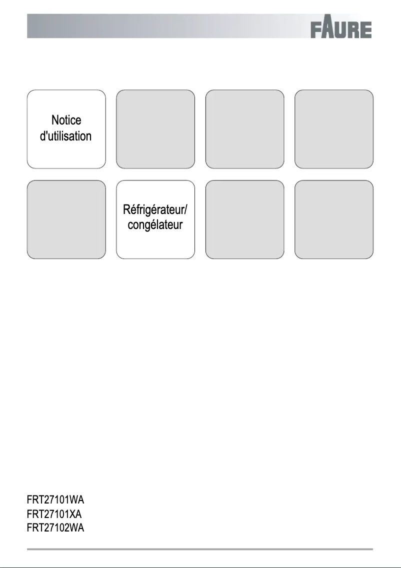 Page 1 de la notice Manuel utilisateur Faure FRT27101WA