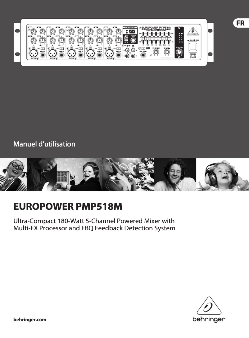 Page 1 de la notice Manuel utilisateur Behringer Europower PMP518M