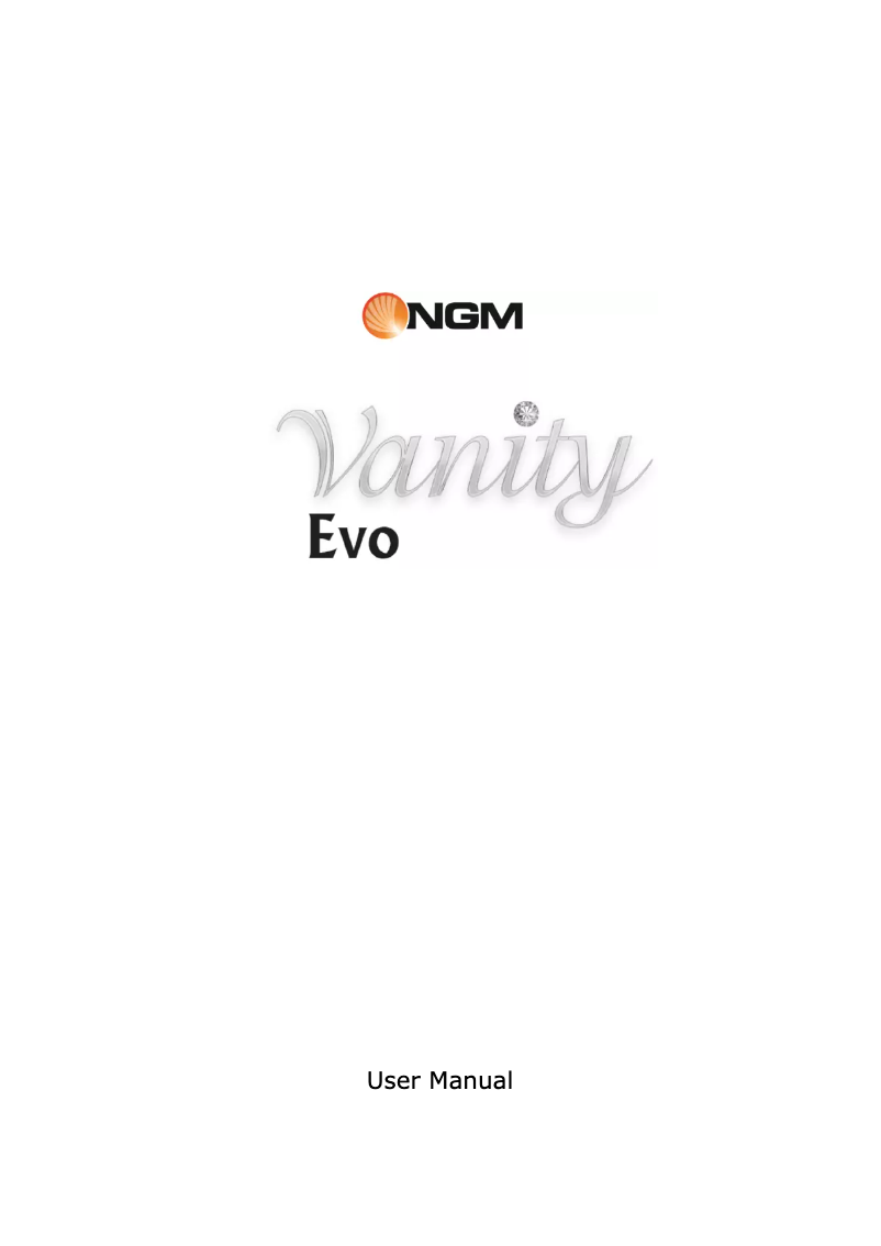 Image de la première page du manuel de l'appareil Vanity Evo