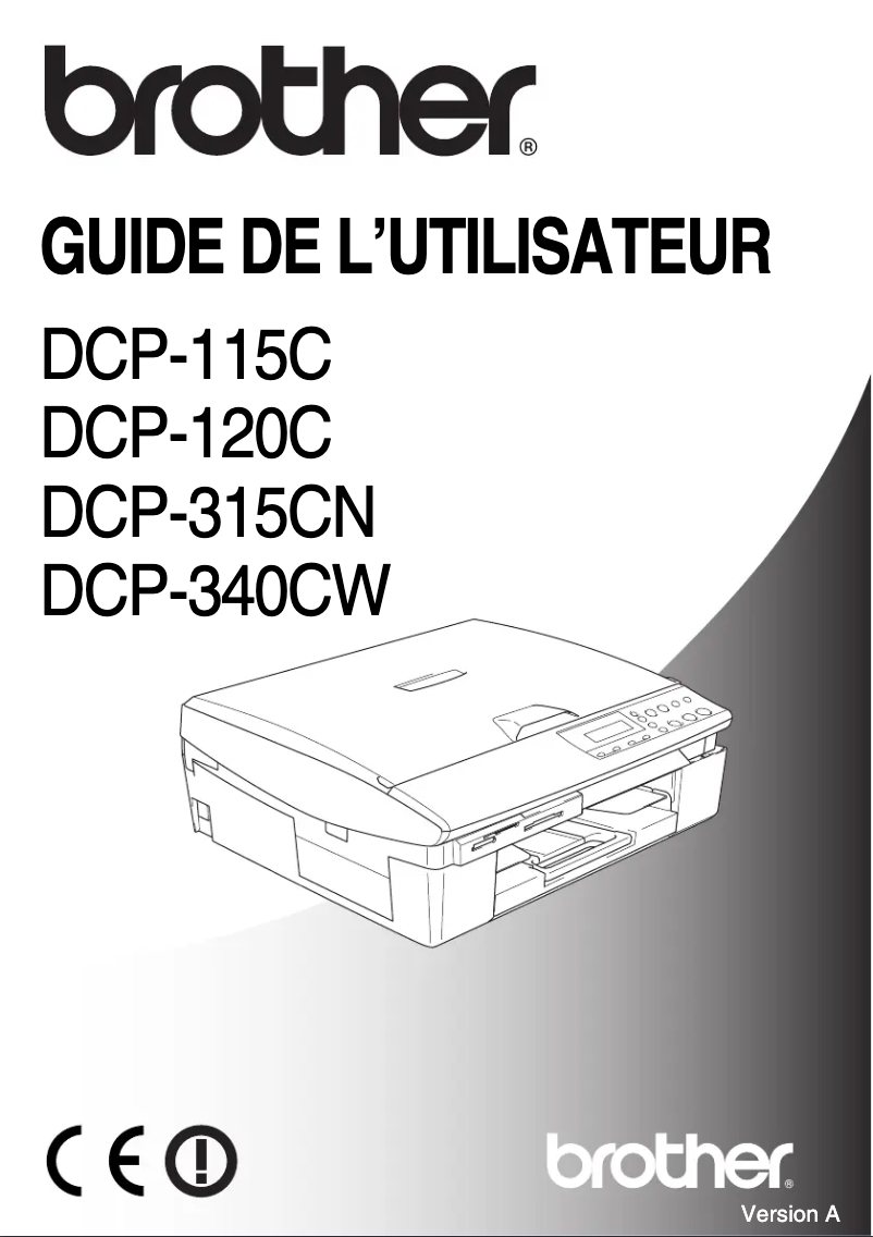 Image de la première page du manuel de l'appareil DCP-340CW