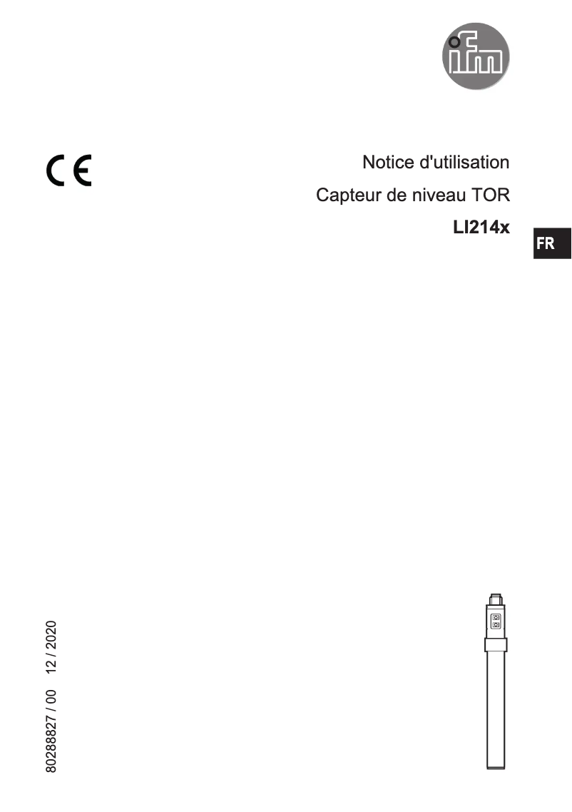 Page n°1 - Manuel utilisateur IFM LI2141