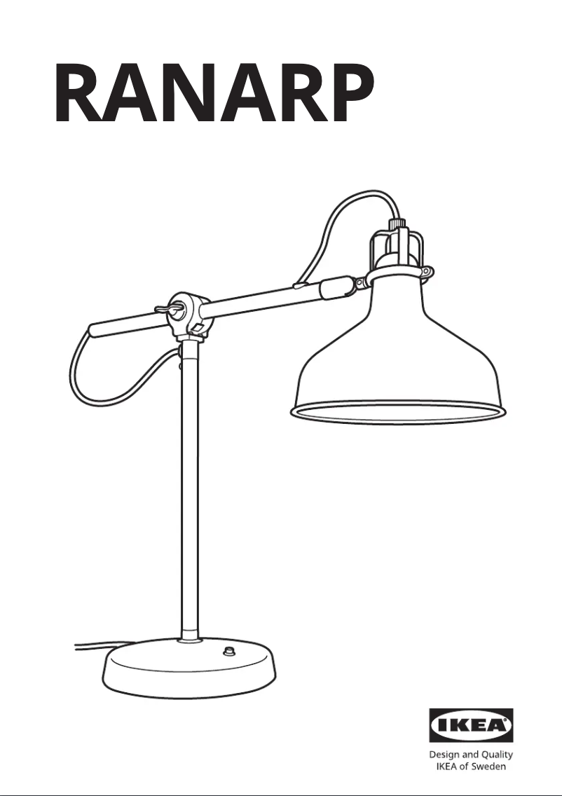 Page 1 de la notice Manuel utilisateur Ikea RANARP 503.313.85