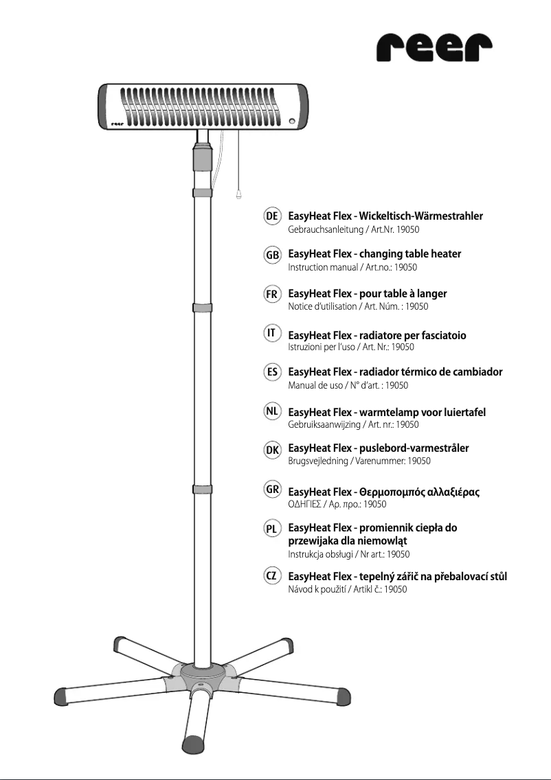 Página 1 del manual Manual de usuario Reer EasyHeat Flex 19050