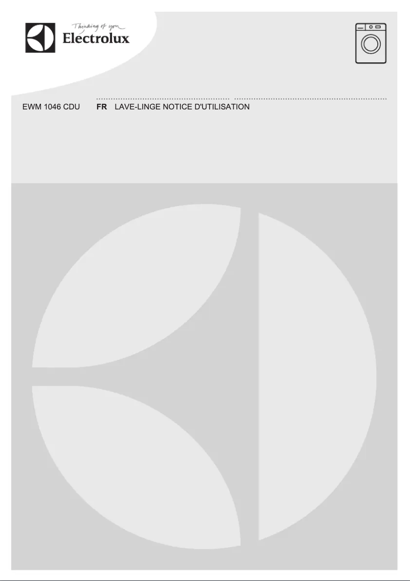 Page n°1 - Manuel utilisateur Electrolux EWM1046CDU