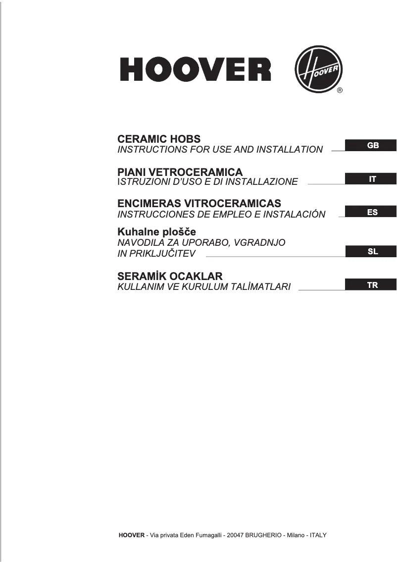 Page 1 de la notice Manuel utilisateur Hoover HVE 642