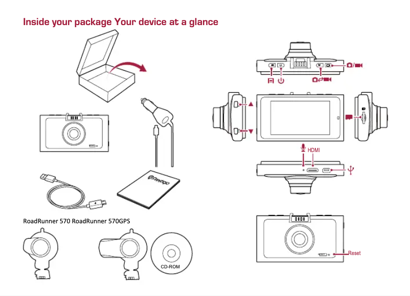 Page n°1 - Guide de démarrage rapide Prestigio RoadRunner 570 GPS