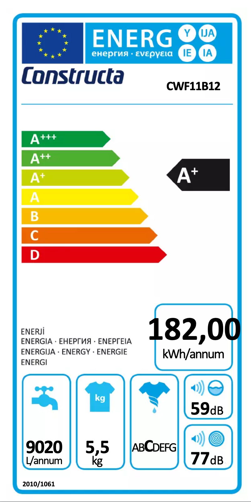 Page 1 de la notice Manuel utilisateur Constructa CWF11B12
