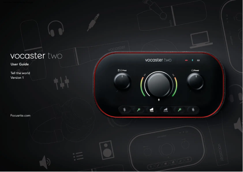 Page 1 de la notice Manuel utilisateur Focusrite Vocaster Two