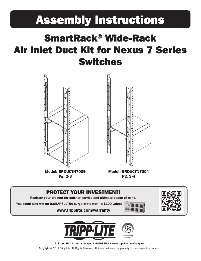 Page n°1 - Manuel utilisateur Tripp Lite SRDUCTN7009