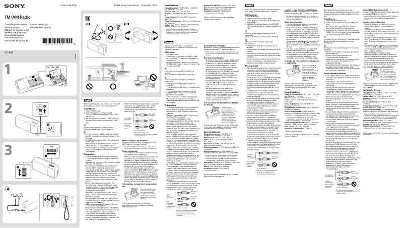 Página 1 del manual Manual de usuario Sony ICF-P37