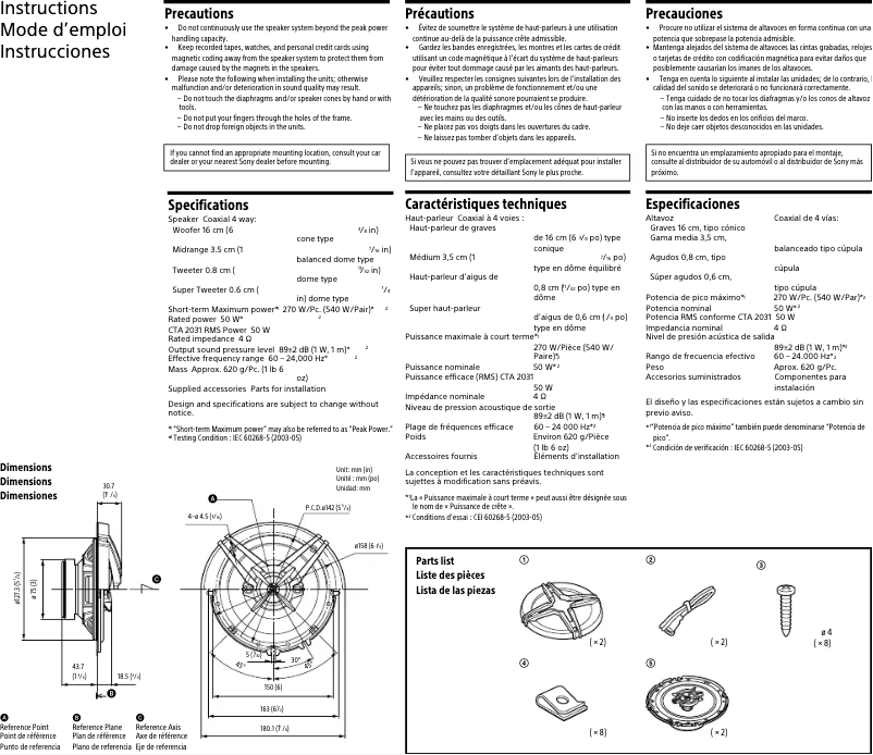Image de la première page du manuel de l'appareil XS-R1646