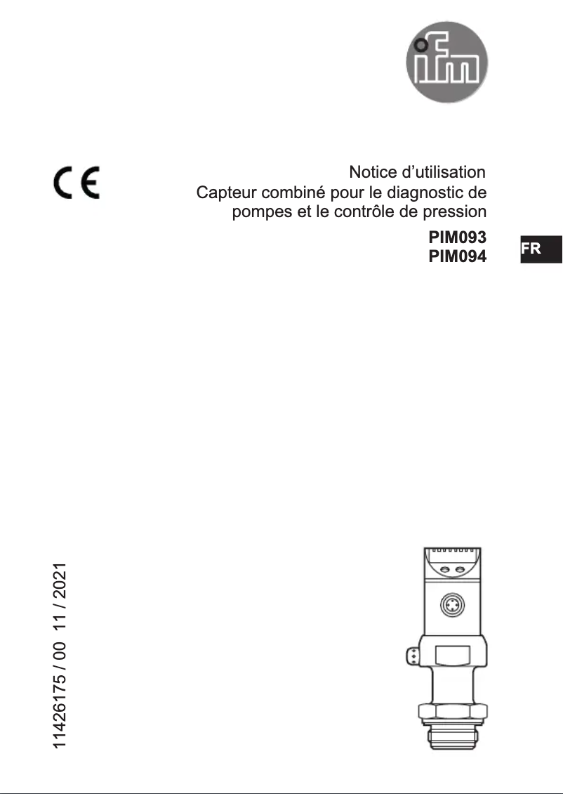 Page n°1 - Manuel utilisateur IFM PIM093