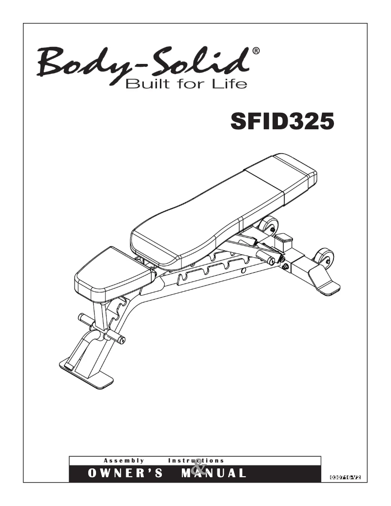 Image de la première page du manuel de l'appareil SFID325