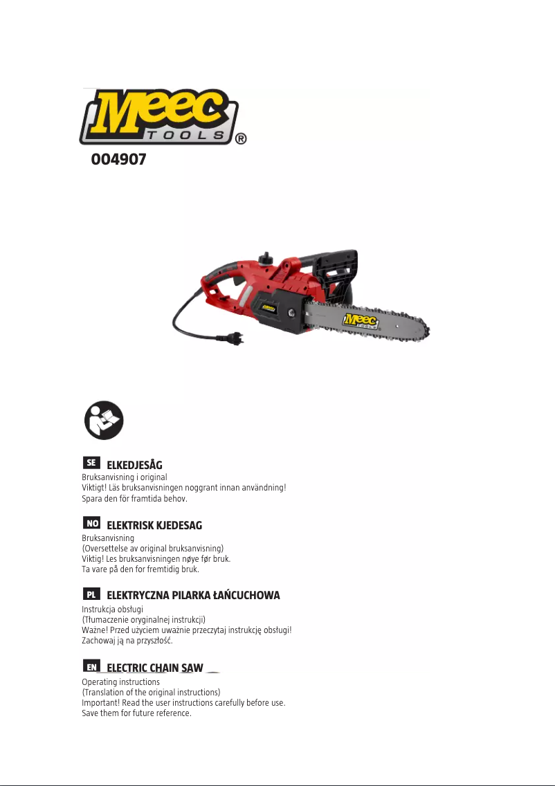 Page 1 of the manual User Manual Meec Tools 004-907