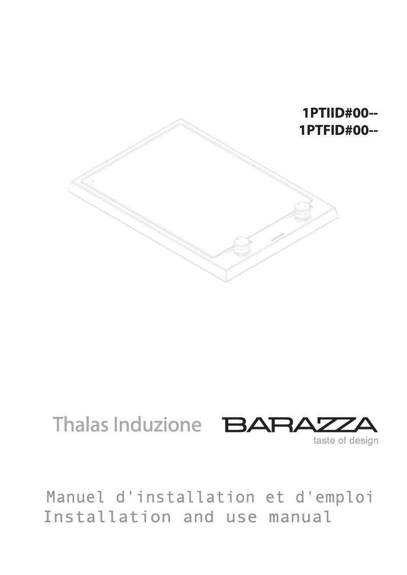Page 1 de la notice Manuel utilisateur Barazza 1PTIID