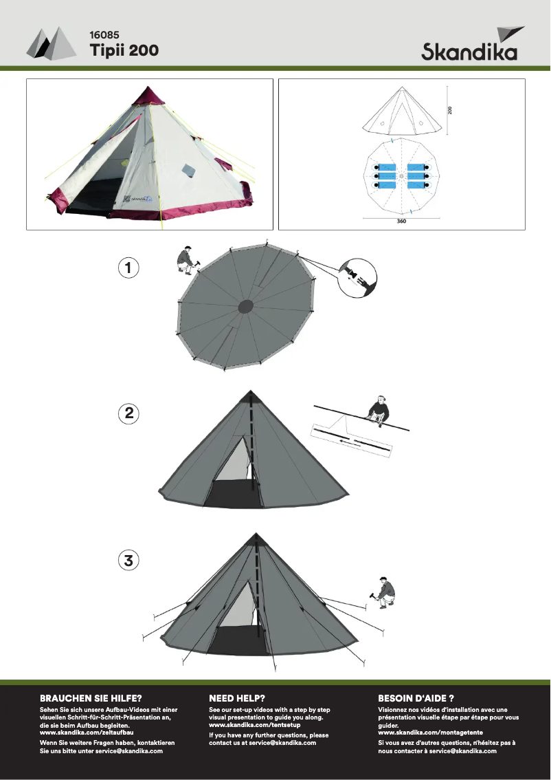 Page 1 de la notice Manuel utilisateur Skandika Tipii 200