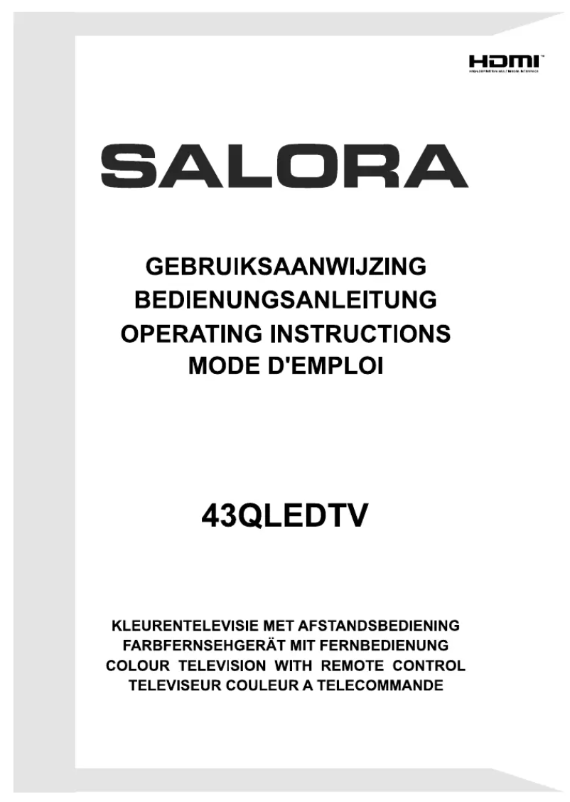 Page 1 de la notice Manuel utilisateur Salora 43QLEDTV