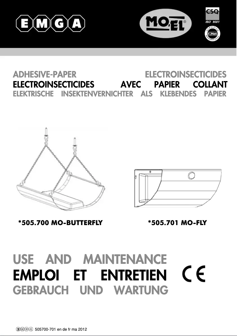 Page 1 de la notice Manuel utilisateur MO-EL Mo-Butterfly 505700