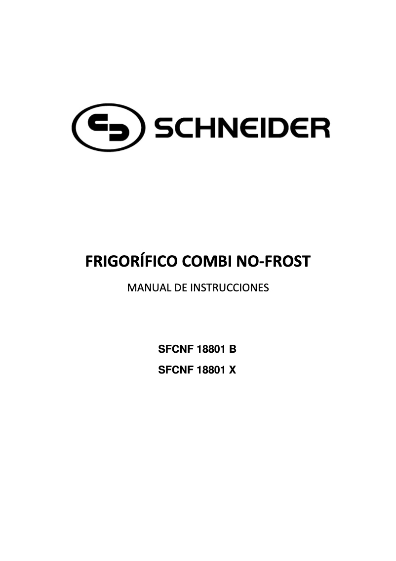 Página 1 del manual Manual de usuario Schneider SFCNF 18801X