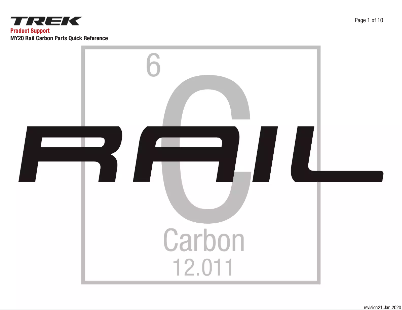 Page 1 de la notice Guide de démarrage rapide Trek Rail 9