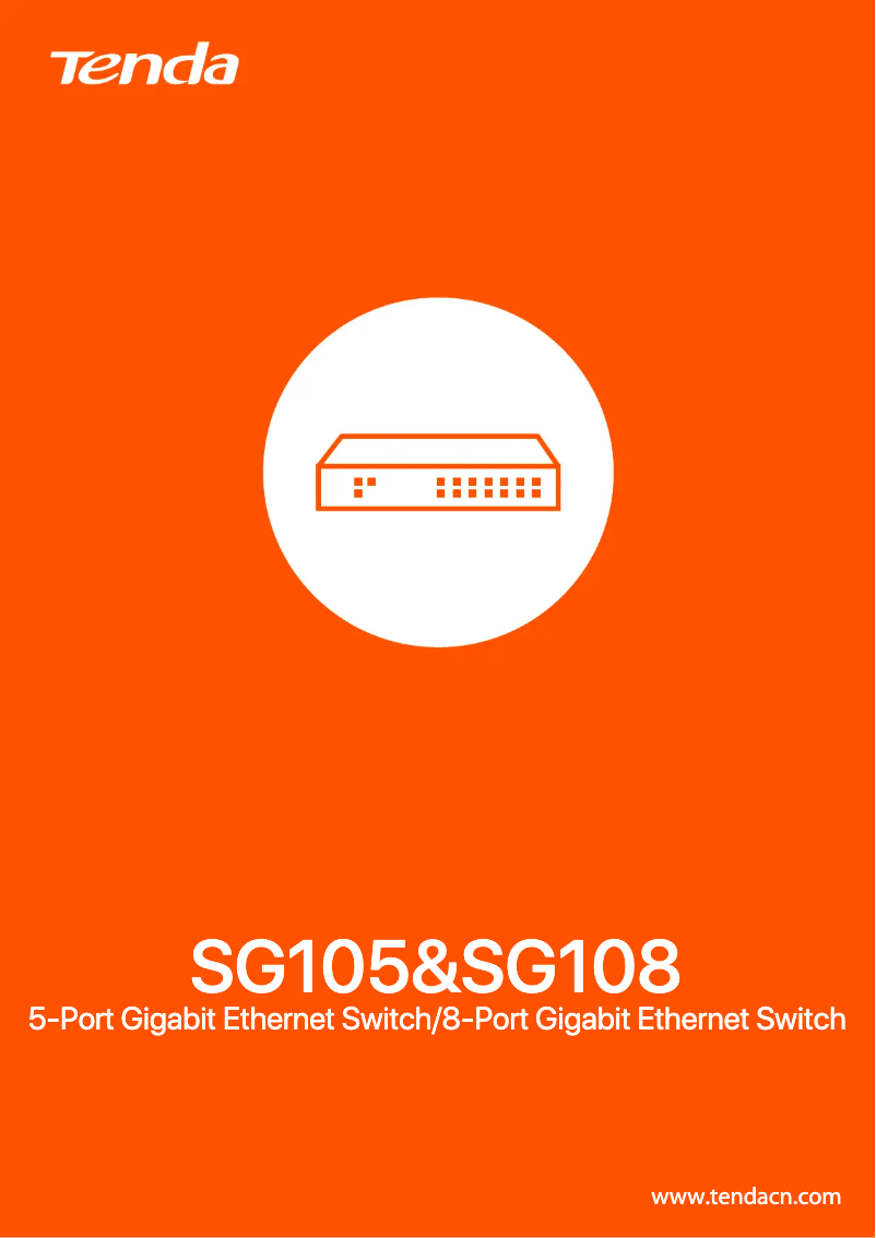 Página 1 del manual Ficha técnica Tenda SG105