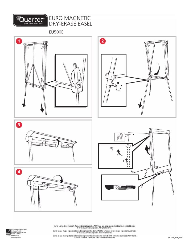 Page 1 de la notice Manuel utilisateur Quartet EU500E